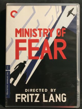 Rare Ministry Of Fear - Dvd - 1944 Fritz Lang Ray Milland Marjorie Reynolds