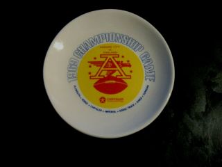 Rare 1969 Afl Football Championship Game Ceramic Plate 4 1/4 " Chiefs Raiders,