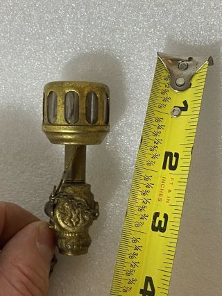 Vintage Antique old Gas Light Fixture brass Burner Part mantel lantern? 2