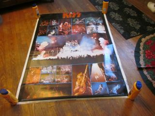 Kiss Alive Vintage 1st Jumbo Poster 42”x 58” 1976 Aucoin Boutwell Rare
