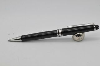 Lovely Rare Montblanc Meisterstuck Black Resin & Platinum Ballpoint Pen Mbhc7fdk