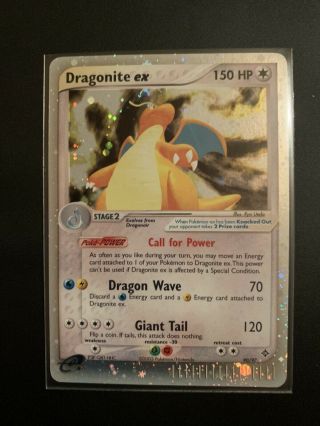Pokemon Dragonite Ex 90/97 Dragon Set Holo Rare 2003 Pre Gx Near