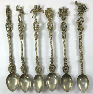 Vintage Set Of 6 Italy Bordini Montagnani Style Ice Tea Spoons