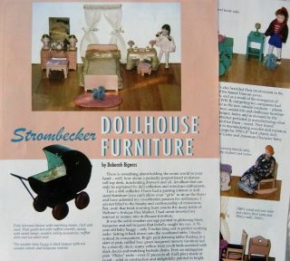Rare History Article,  Pics - Antique 1911 Strombecker Doll House Furniture