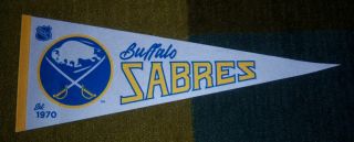 Vintage - Style Authentic Rare Buffalo Sabres 70s/1970s Night Throwback Pennant