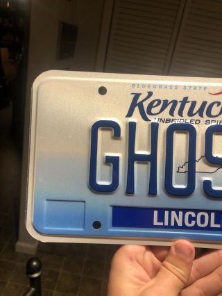 RARE Kentucky Vanity License Plate “GHOST6” Lincoln County 2