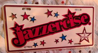 Vintage Rare Jazzercise Aerobics 80s 90s Retro License Plate