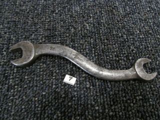 Vintage Mack S Curve Wrench Williams 7/16 " X 1/2 " Early Rare Mechanic Tool No 75