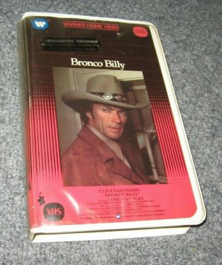 Bronco Billy Rare Rental Vhs Warner Home Video 1980 Clint Eastwood Clam Shell