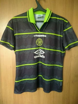 Rare Celtic Glasgow Umbro Away Shirt Jersey Trikot 98 - 99 Season Size S