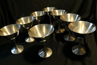Jolem Salem Portugal Silver Plate Goblets Set Of 8 Vintage