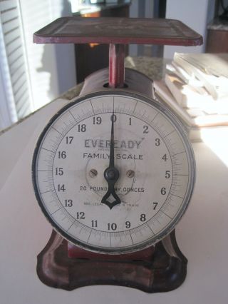 Everyday Family Scale Analog Red Antique