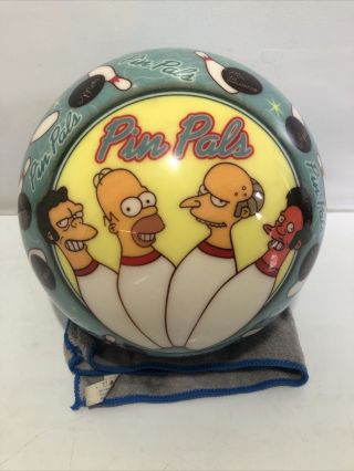 Rare Vintage Simpsons Pin Pals Bowling Ball 15 Lbs No Holes