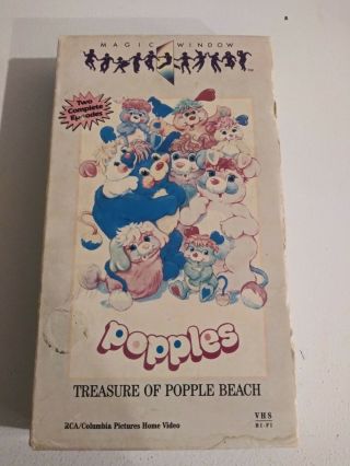 Popples: Treasure Of Popple Beach - (vhs,  1986) Rare