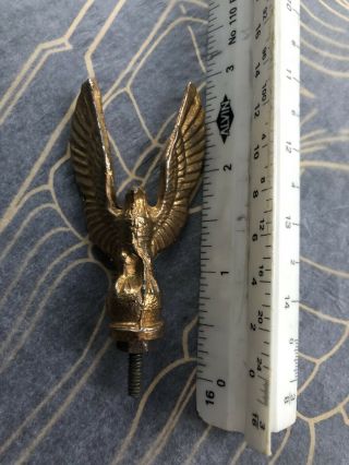 Vintage Rare 3 " Metal Eagle Flag Pole Finial Topper “wings Upright”