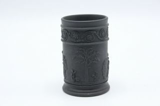 Rare Antique Wedgwood All Black Basalt Small Spill Vase (Pre - 1860) 2