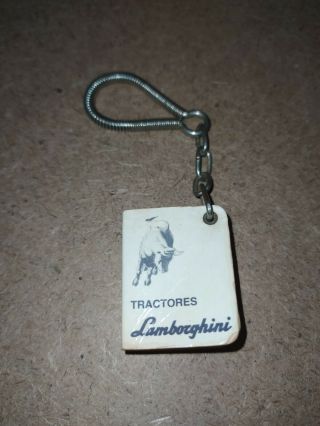 Rare Vintage Keychain Lamborghini Tractors Keyring Adress Book 1980 