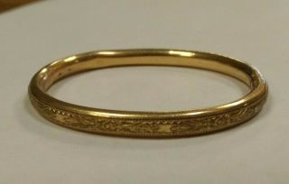 Antique Lestage Mfg Co.  1/20 12k Gold Filled 1.  5 " Baby Bangle Bracelet