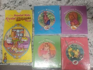 Krystal Burger Kids Meal 1994 Giveaway Rare Bag Plus All 4 Beatrix Potter Books