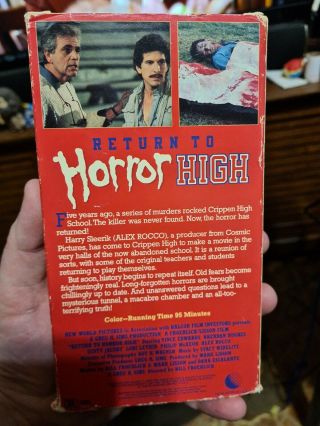 Rare Return to Horror High (VHS,  1987) Horror Movie World Video 2