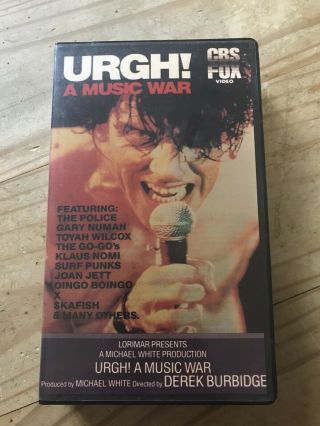 Vhs Urgh A Music War 1981 Cbs Fox Video Rare Collectible Uncut