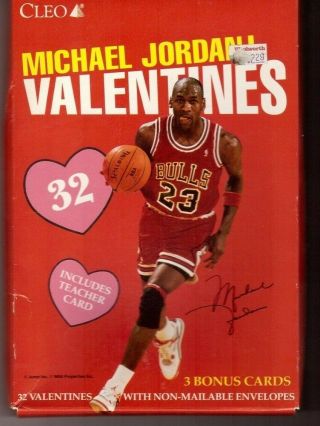 Rare 1991 Michael Jordan Cleo Valentines Chicago Bulls 32 Cards