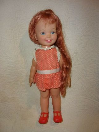 Vintage Ideal Crissy Family Cinnamon Doll W/ Dress And Shoes