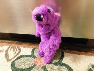 Vtg Rare Bear In The Big Blue House Pip Pop Purple Otter Plush 11 " 1999 Mattel