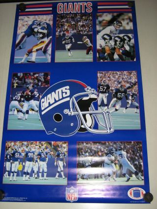 Ny Giants - Rare Vintage " 1986 " Poster / Collage / Exc. ,  Cond.