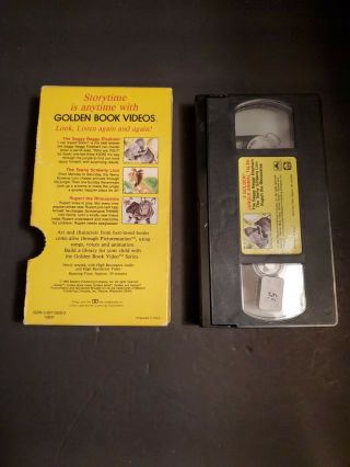 Vintage A Golden Book Video 3 Stories Jungle Animal Tales VHS Tape Rare 2