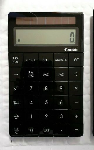 Canon numeric calculator X Mark I,  BLACK,  Rare Design w/ Case,  - flawless 3
