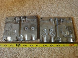 Rare Vintage Tin Lead Soldiers,  Metal Figure Mold.  Wwii Us Army Bomber Plane 20