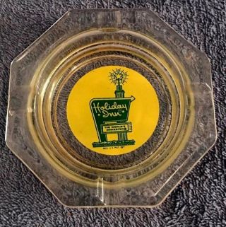Vintage Holiday Inn Hotel Ashtray Motel Glass Ash Tray Cigarette/tobacco Rare