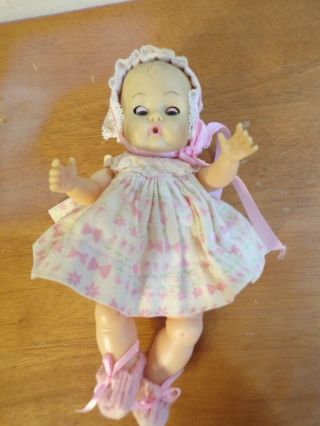 8 " Vogue Ginnette In Tagged Dress And Bloomers & Diaper