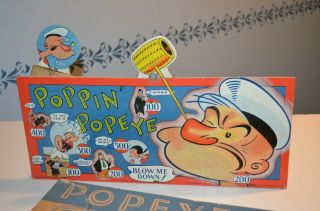 Rare Vintage Electric Popeye Target Game Joseph Schneider Inc