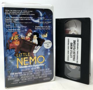 Little Nemo: Adventures In Slumberland (vhs,  1993) Rare Promo Advance Screening