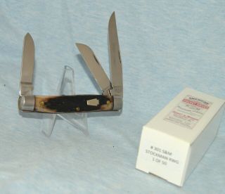 Rare Schatt & Morgan Bone Stockman Knife 1 Of 50 In Case /box