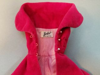 Vintage 1963 Barbie Doll Sophisticated Lady 993 Dress,  Coat & Gloves G,  Mattel 3