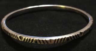 James Avery Bangle Design Bracelet Sterling Silver Rare Retired Size 2 - 7/16”