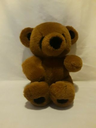Vintage Gund Stitch Brown Teddy Bear Plush Toy 11 "