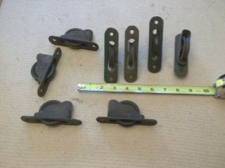 8 Antique Window Sash Pulleys.  Over 100 Years Old,  Rounded Edges