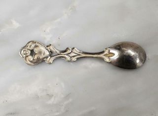 Vintage Sterling Silver Mini Salt Spoon 3.  4 grams 4 - H1165 2