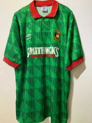 Very Rare 1990 Glentoran Home Shirt Umbro Northern Ireland Smithwick 