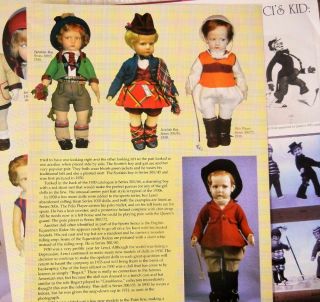 5p History Article Pics - Rare Antique Lenci Boys 300 Series Dolls 3