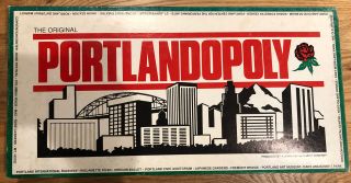 Vintage Rare Portlandopoly Oregon 1991 Custom Made Board Game Monopoly Complete