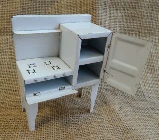 Vintage Dollhouse Miniature Furniture Metal Stove Oven 1:12 Scale