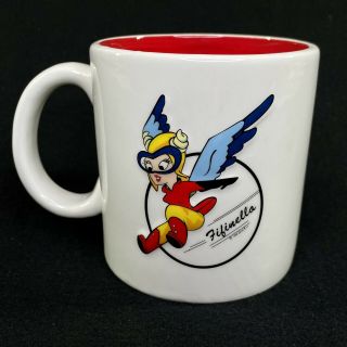 Rare Disney Fifinella Gremlin Wwii Wasp Airforce Pilots Porcelain Coffee Mug Cup