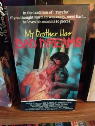 My Brother Has Bad Dreams Very Rare Vhs United Home Video Horror Thriller 1972