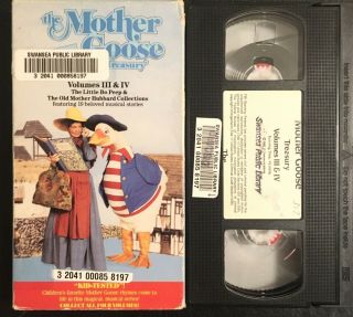 The Mother Goose Treasury (vhs) Tape Rare Vol.  Iii & Iv Live Action Educational