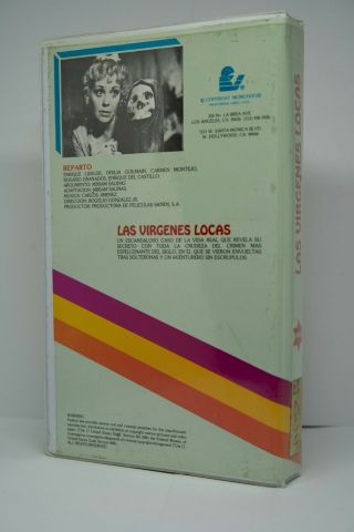 Las Virgenes Locas VHS Mexi Spanish 1972 Rare Horror Thriller Drama Htf 2